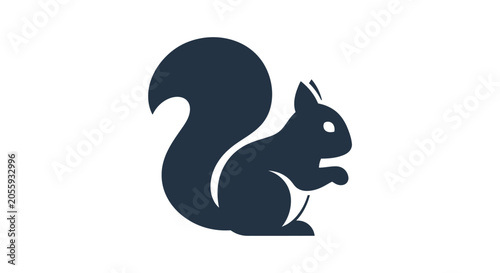 Photography Minimalist Squirrel Icon Vector Graphic