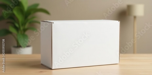 Clean white cardboard box, perfect for product display , clean, pure