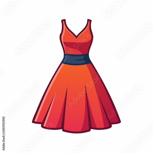 Red Dress Illustration