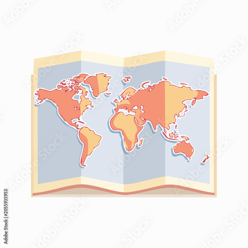 Stylized World Map Illustration
