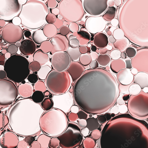 Abstract pink pastel of cells liquid art bubbles seamless pattern textured, modern wallpaper background.