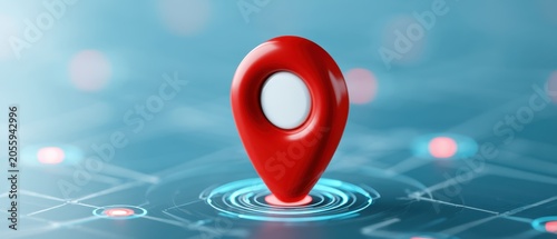 Digital navigation marker design virtual space 3d model tech environment close-up view modern concept