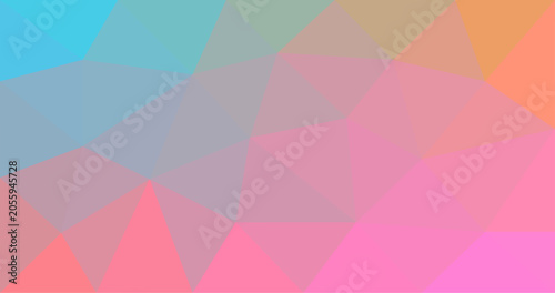 Low polygonal Blue Pink Orange background