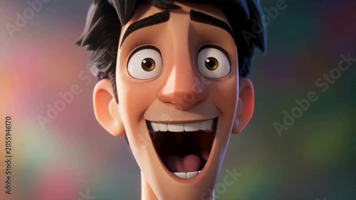 Cartoon man with a surprised expression.