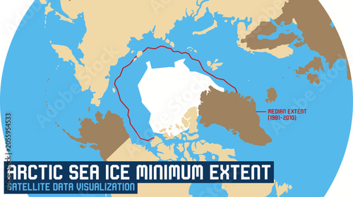 Photos Arctic Sea Ice Minimum Extent Satellite Data Visualization