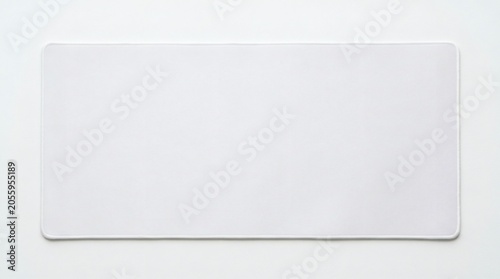 Extra Large White Desk Mouse Pad Mockup Top Down Isolated Background