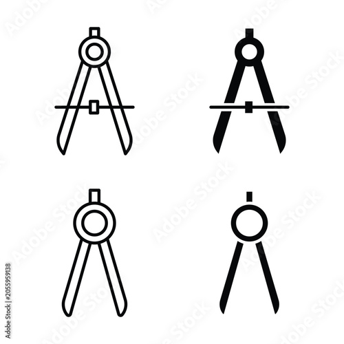 Drafting compass icon