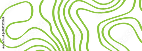 Green wavy lines on white background vector illustration design element abstract