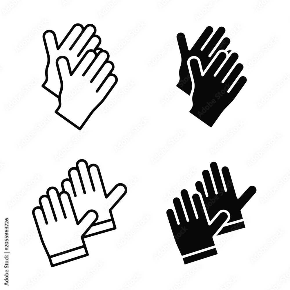 Fototapeta premium safety gloves icon