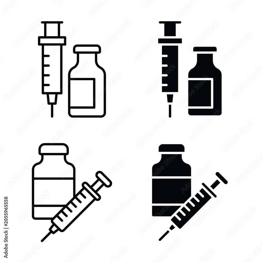 Foto Vaccine vial icon