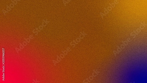 Foto Gradient displays a smooth transition of vibrant red, warm orange, and deep blue hues with a subtle noise texture applied throughout the entire surface to create a modern and artistic visual effect