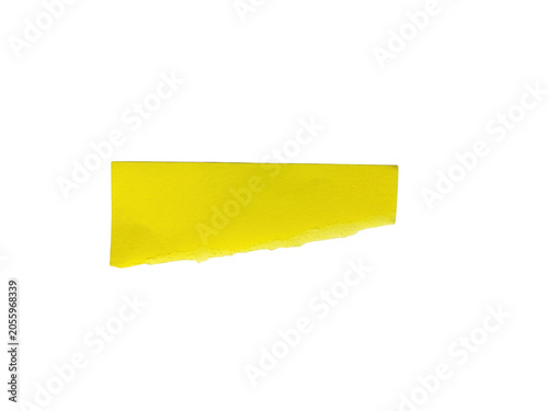 Bright yellow trapezoid geometric shape in modern design
