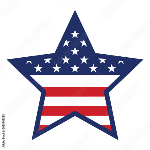 American star flag icon
