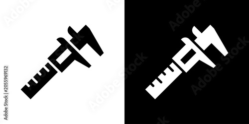 Fotografía Vernier Caliper Icon Set Multiple Style Collection