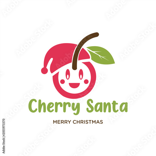 Merry Christmas festive holiday logo template and vector badge illustration