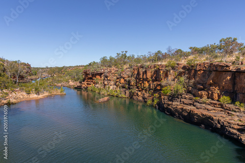 Wunnamurra Gorge and a waterhole on the Barnett River on the Mitchell Plateau, Kimberley's Western Australia