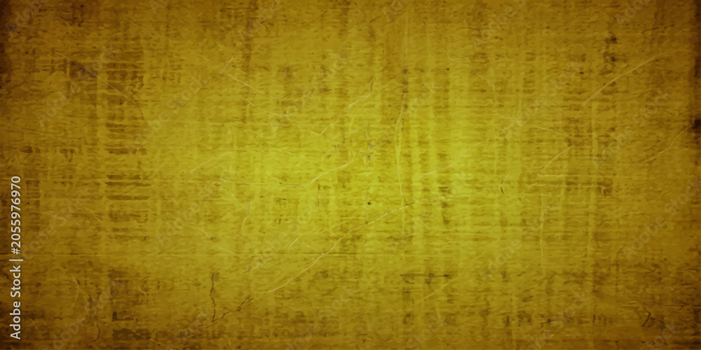 Fototapeta premium A textured, aged, and grunge abstract background with a vintage, worn feel, featuring subtle line patterns and a dominant warm yellow-brown hue.