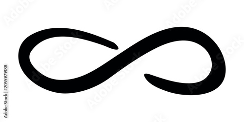 Schilderij op canvas Hand drawn infinity sign Eternal limitless unlimited infinite forever symbol Cyc
