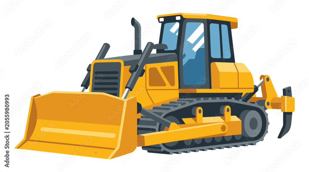 Obraz premium Heavy Construction Bulldozer Equipment for Earthmoving Projects.