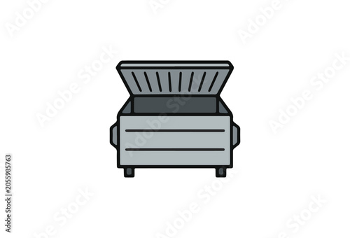 Gray, metal, commercial toaster, kitchen appliance, cooking equipment, vector icon