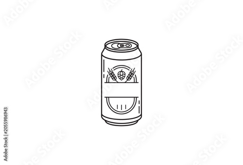 Soda can, beverage illustration, vector drink, canned goods