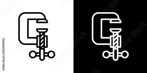 Fotografie C Clamp Icon Set Multiple Style Collection