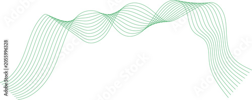 Abstract vector illustration of a tooth with wings on a blue wave background with curved lines and digital motion design
