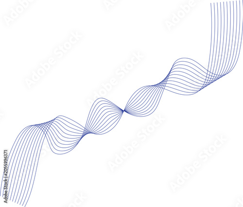 Abstract Blue Wave Background with Blue Tie Vector Illustration