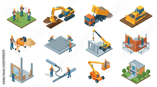 Foto Construction Phase Building Development Process.