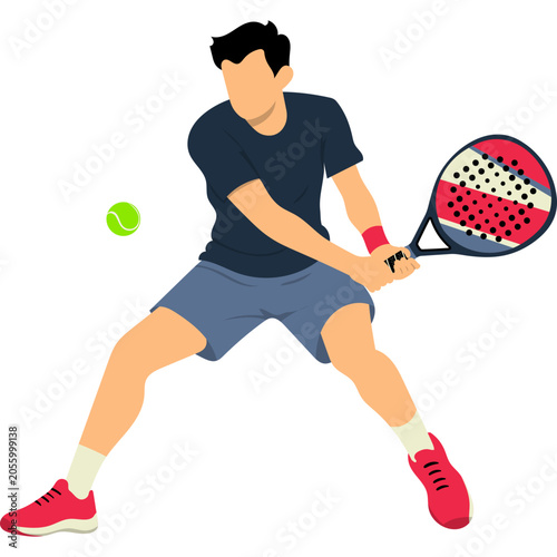 Padel playing activities Illustration
