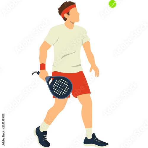 Padel playing activities Illustration