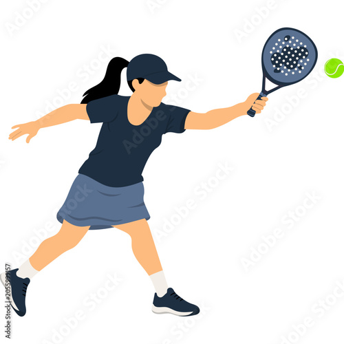 Padel playing activities Illustration