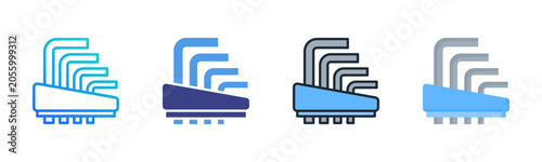 Photos Allen Keys Icon Set Multiple Style Collection