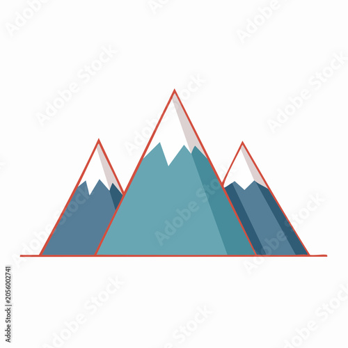 Stylized Mountain Range Illustration