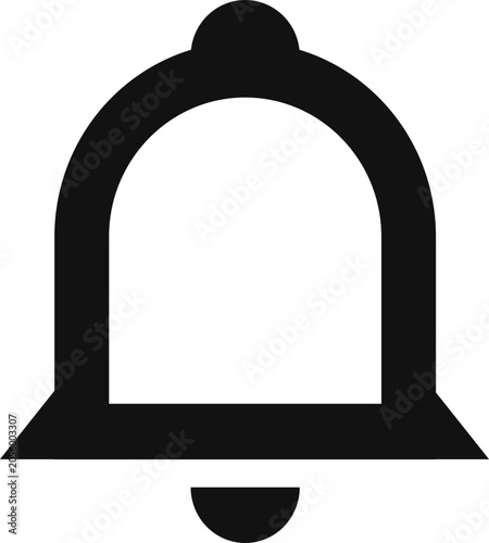black silhouette of a bell