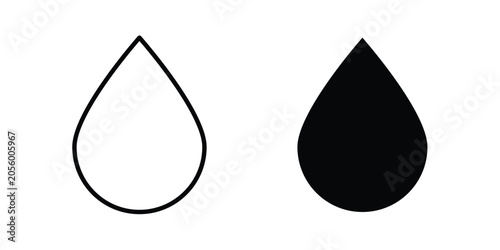 Obraz na plátne Water drop shape icon
