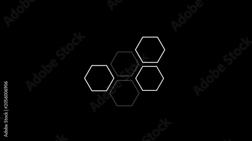 Polygon technology motion graphic element alpha channel