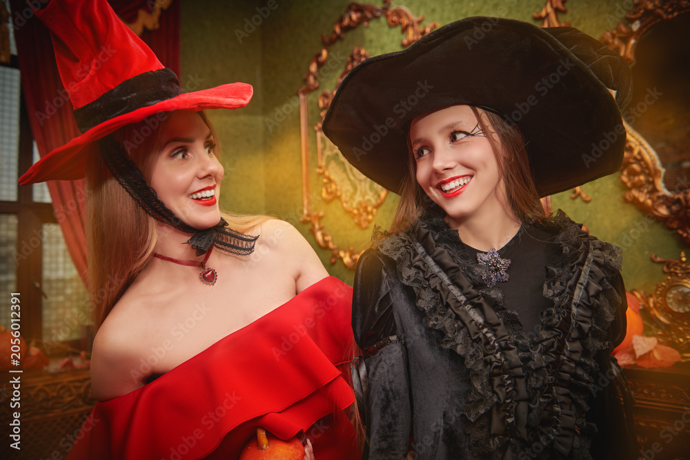 Naklejka premium Witches Friendship Smile