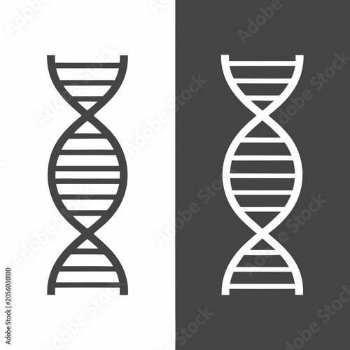Foto Dna Helix Icons Two tone Vector Illustration On Contrasting Backgrounds