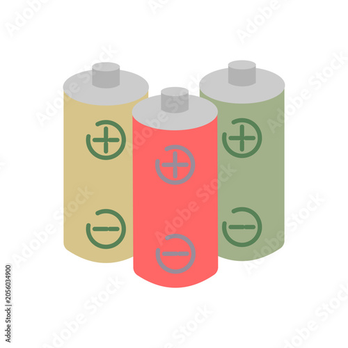 防災備蓄に使える複数の乾電池イラスト