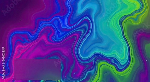 Abstract Liquid Marble Texture with Vibrant Neon Colors