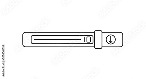 Progress bar with download icon for file transfer
