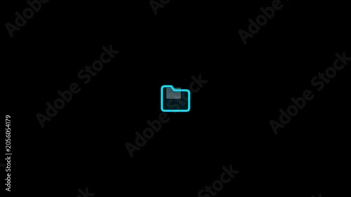 Cyan cloud data synchronization administration data entry folder animation