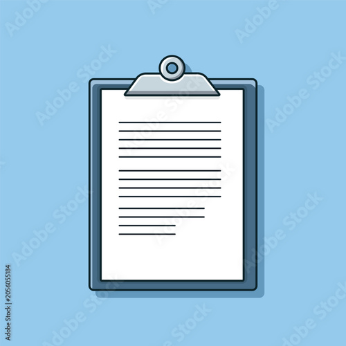Clipboard Vector illustration on solid background