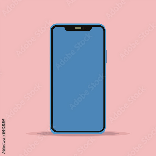 smart phone with blank screen vector illustration