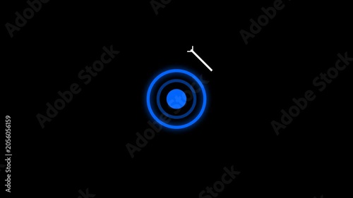 Blue marketing objective dynamic target focus hit animation