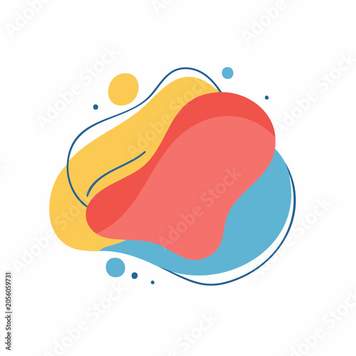Abstract Organic Shapes with Fluid Design