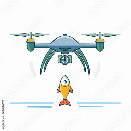 Drone Fishing with a Catch