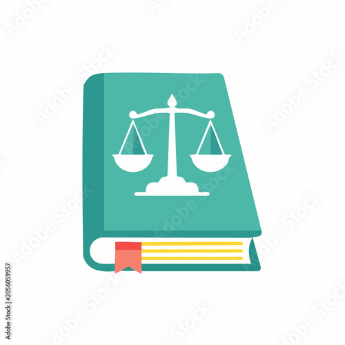 Legal Book with Scales of Justice Icon