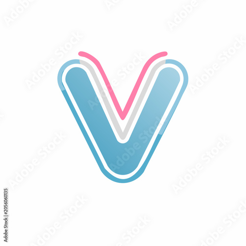 Stylized Letter V Logo